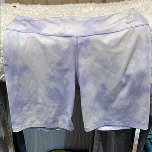 Nike Women's Lavender Tie-Dye Bike Shorts Sz XL